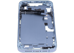 Mid-Frame Housing With Power And Volume Button Compatible For iPhone 14 Plus (US Version) (Aftermarket Plus) (Blue)
