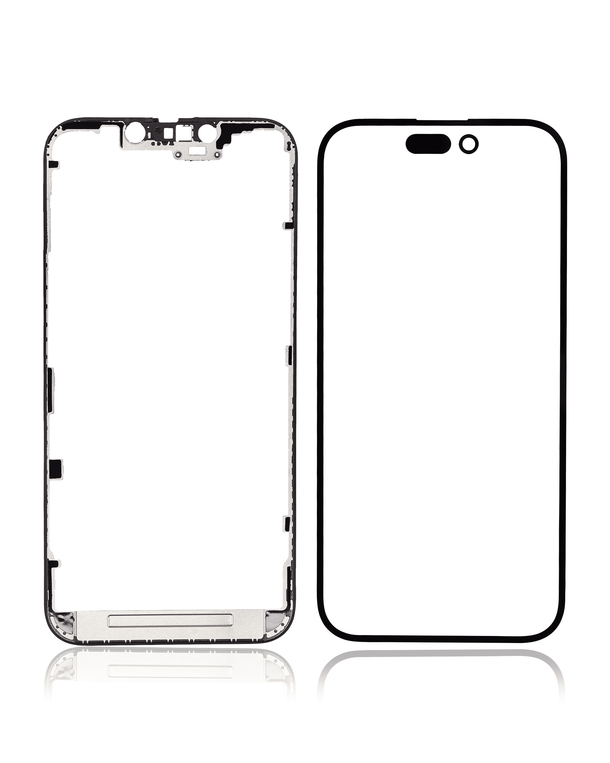 2 in 1 With Frame Included (Front Glass + OCA Pre-Installed) Compatible For iPhone 14 Pro (OCA Master)