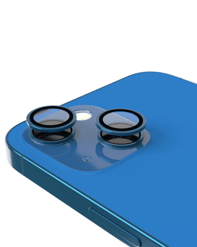 Casper Camera Lens Protector Compatible For iPhone 13 / 13 Mini (Blue) (Clear)
