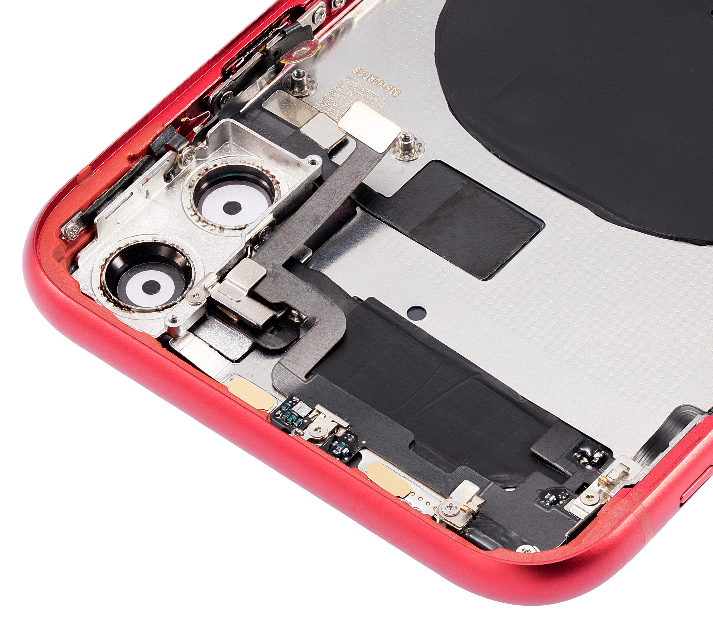 Back Housing W/ Small Components Pre-Installed Compatible For iPhone 11 (No Logo) (Aftermarket Plus) (Red)