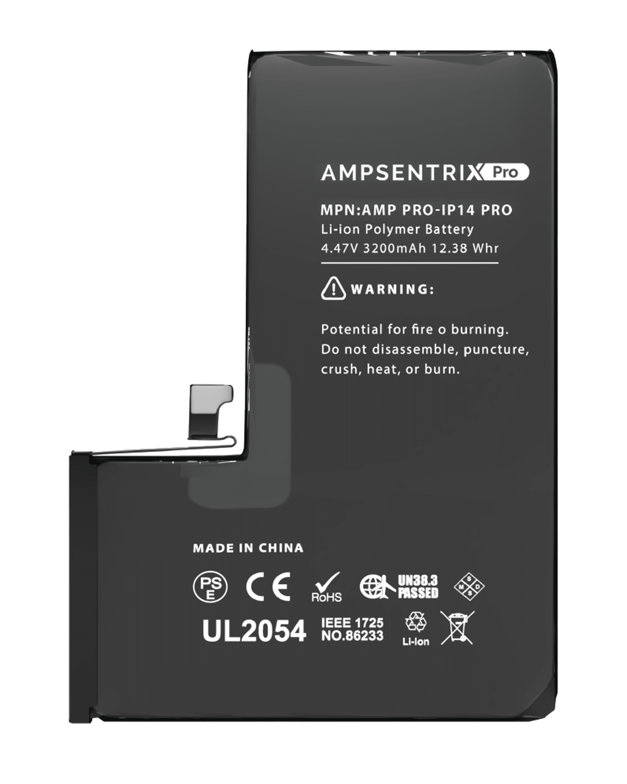 Replacement Battery Compatible For iPhone 14 Pro (AmpSentrix Pro)