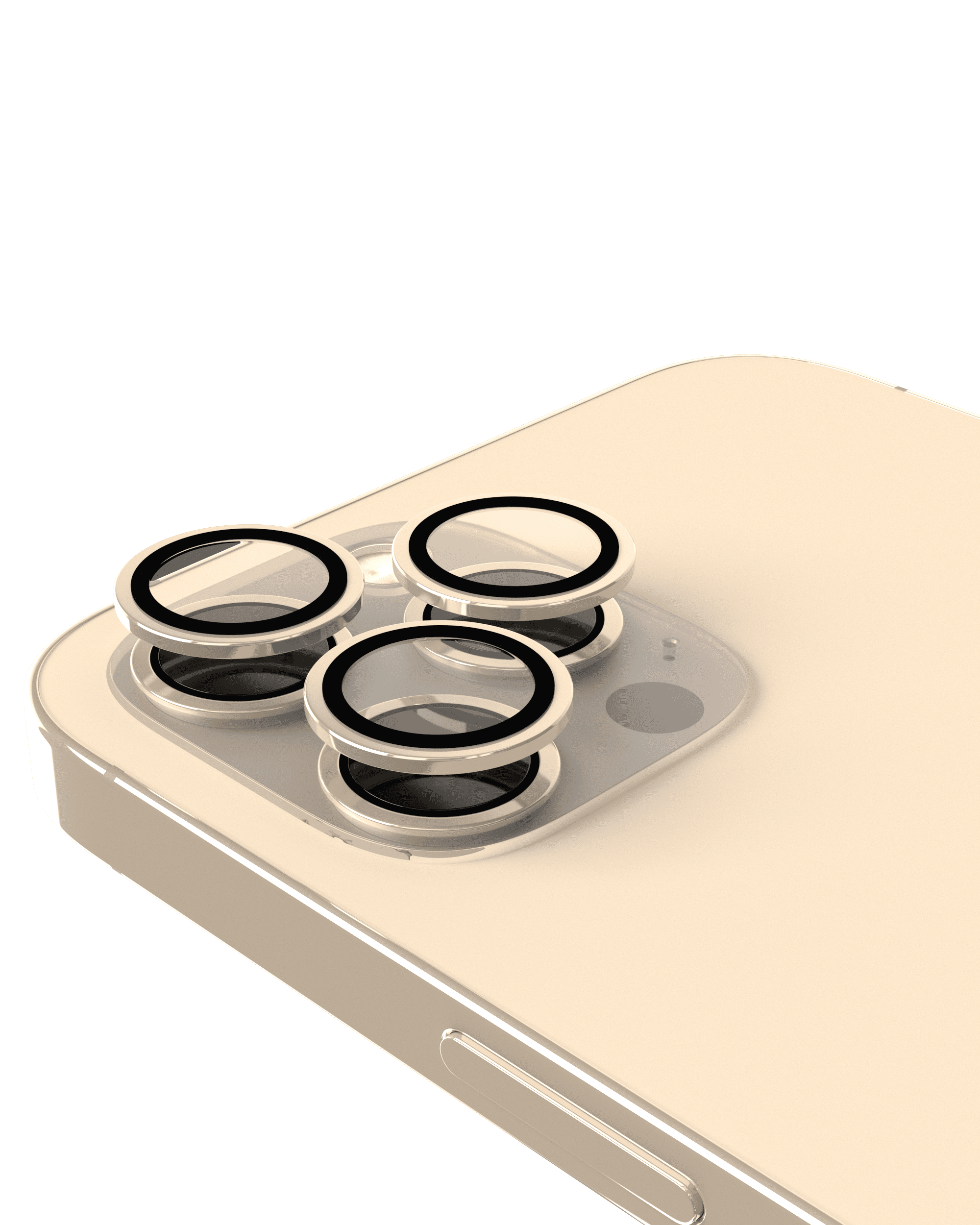 Casper Camera Lens Protector Compatible For iPhone 13 Pro / 13 Pro Max (Gold) (Clear)