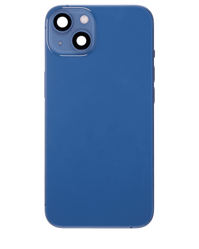 Back Housing W/ Small Components Pre-Installed Compatible For iPhone 13 (US Version) (Used OEM Pull: Grade B) (Blue)