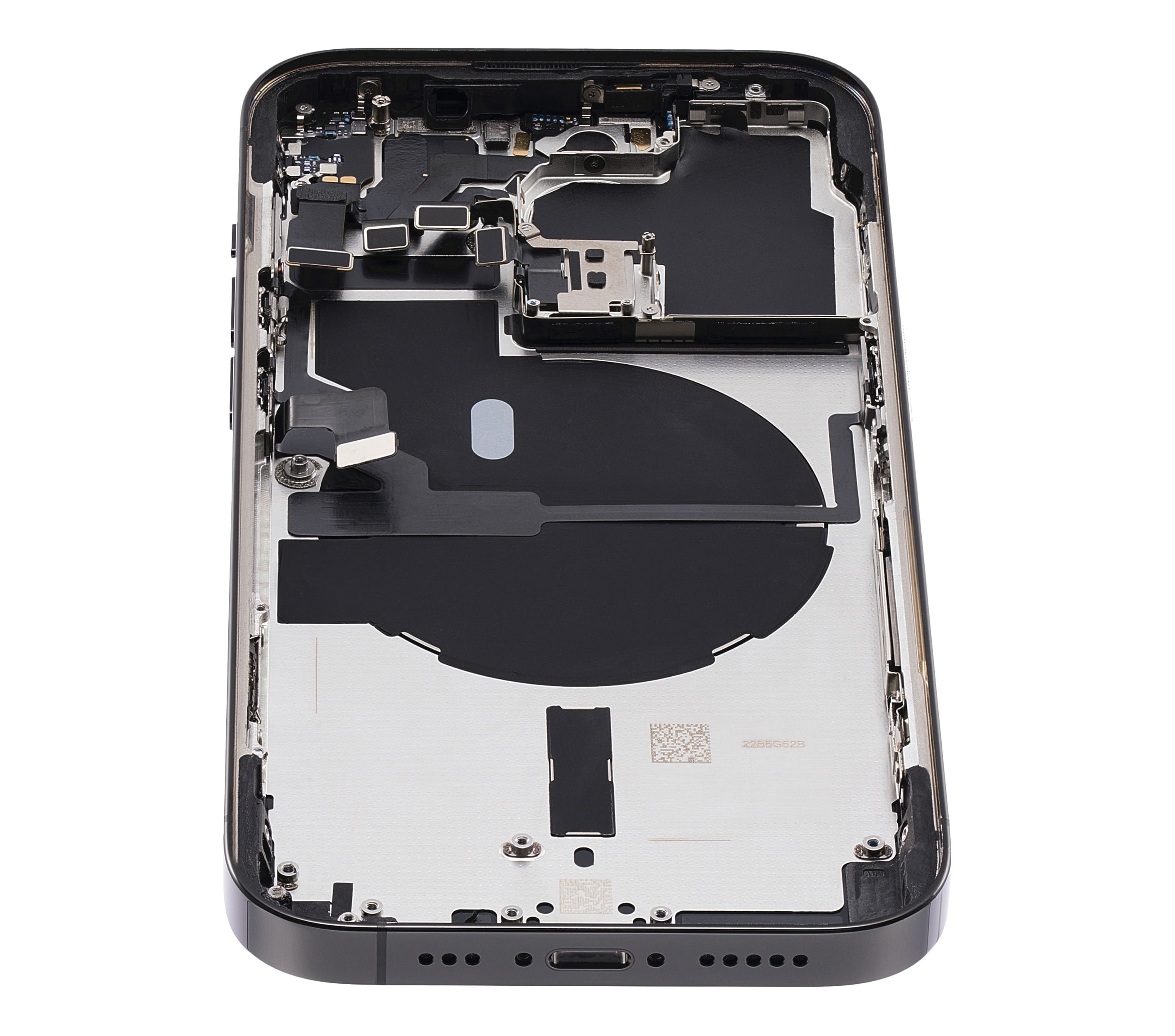 Back Housing W/ Small Pre-Installed Compatible For iPhone 14 Pro (U.S Version) (Used OEM Pull: Grade A) (Space Black)