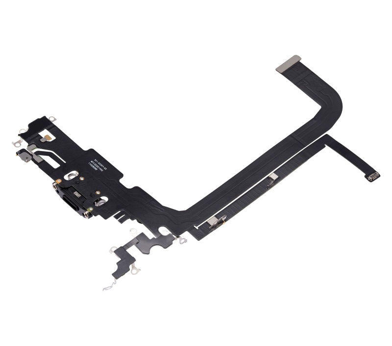 Charging Port Flex Cable Compatible For iPhone 13 Pro Max (Used OEM Pull) (Graphite)