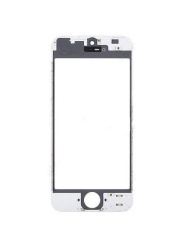 3 in 1 (Front Glass + Frame + OCA Pre-Installed) Compatible For iPhone 5 (2 Pack) (White)