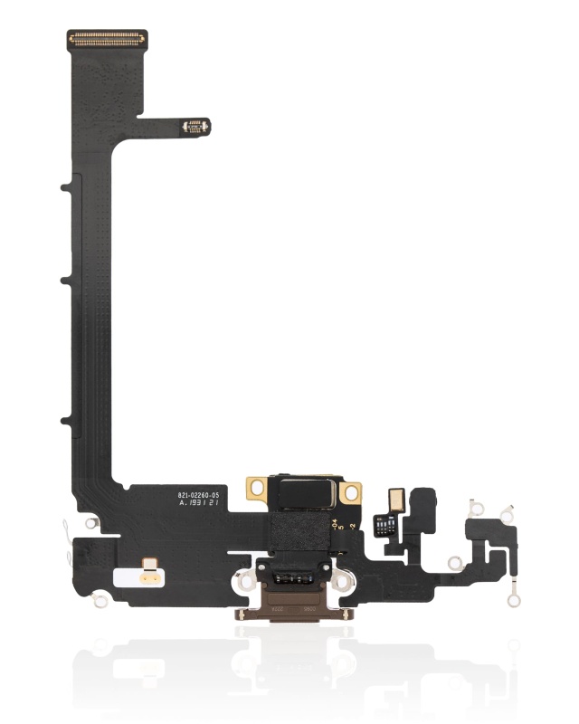 Charging Port Flex Cable With Board Compatible For iPhone 11 Pro Max (Premium) (Gold)
