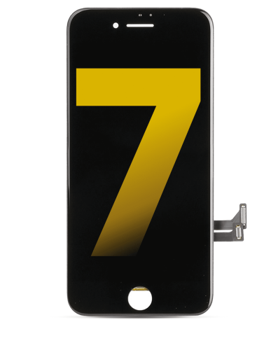 LCD Assembly With Steel Plate Compatible For iPhone 7 (Premium) (Black)