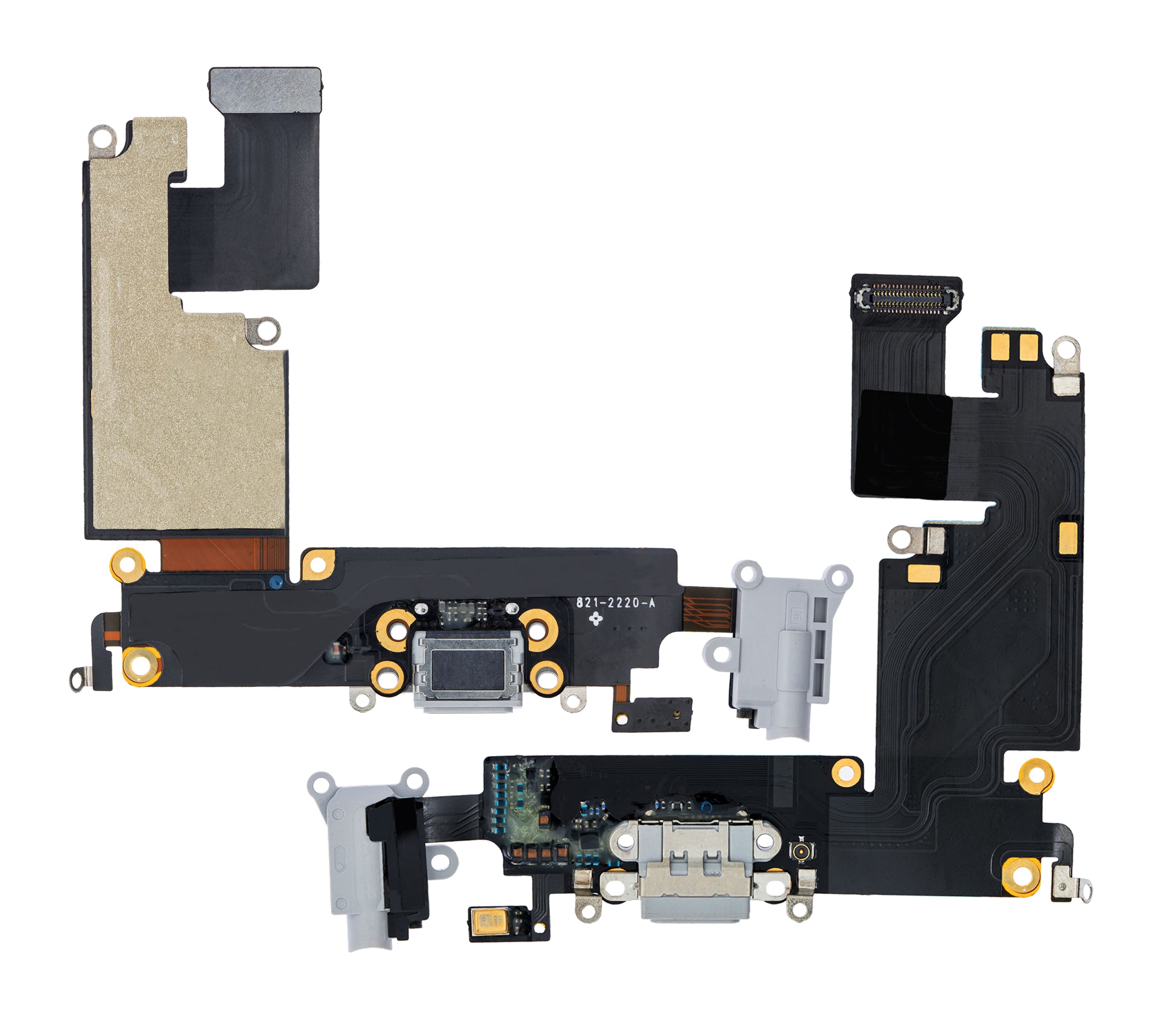 Charging Port Flex Cable Compatible For iPhone 6 Plus (Aftermarket) (Silver)