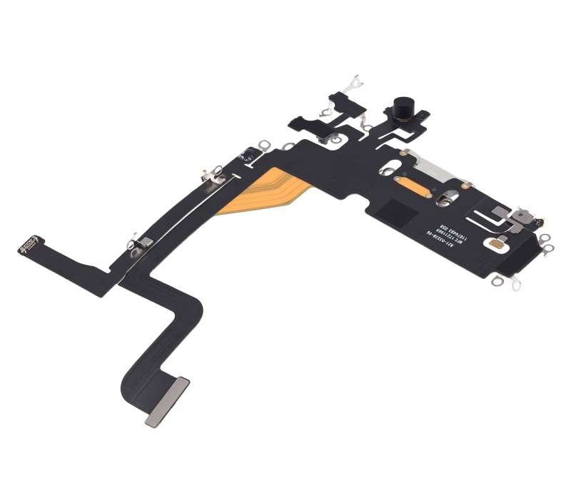Charging Port Flex Cable Compatible For iPhone 13 Pro (Used OEM Pull) (Silver)