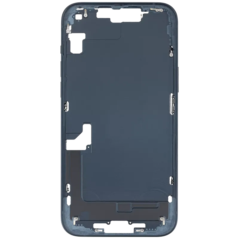 Mid-Frame Housing With Power And Volume Button Compatible For iPhone 14 Plus (US Version) (Used OEM Pull: Grade C) (Midnight)
