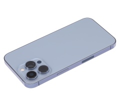 Back Housing W/ Small Components Pre-Installed Compatible For iPhone 13 Pro (US Version) (No Logo) (Aftermarket Plus) (Sierra Blue)
