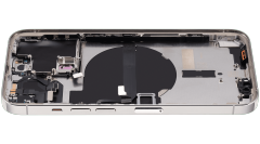 Back Housing W/ Small Components Pre-Installed Compatible For iPhone 13 Pro (International Version) (Used OEM Pull: Grade B) (Silver)