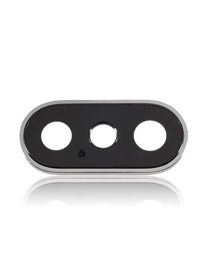 Back Camera Lens With Bracket & Bezel Compatible For iPhone X (Silver)