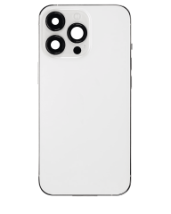 Back Housing W/ Small Components Pre-Installed Compatible For iPhone 13 Pro (US Version) (Used OEM Pull: Grade C) (Silver)