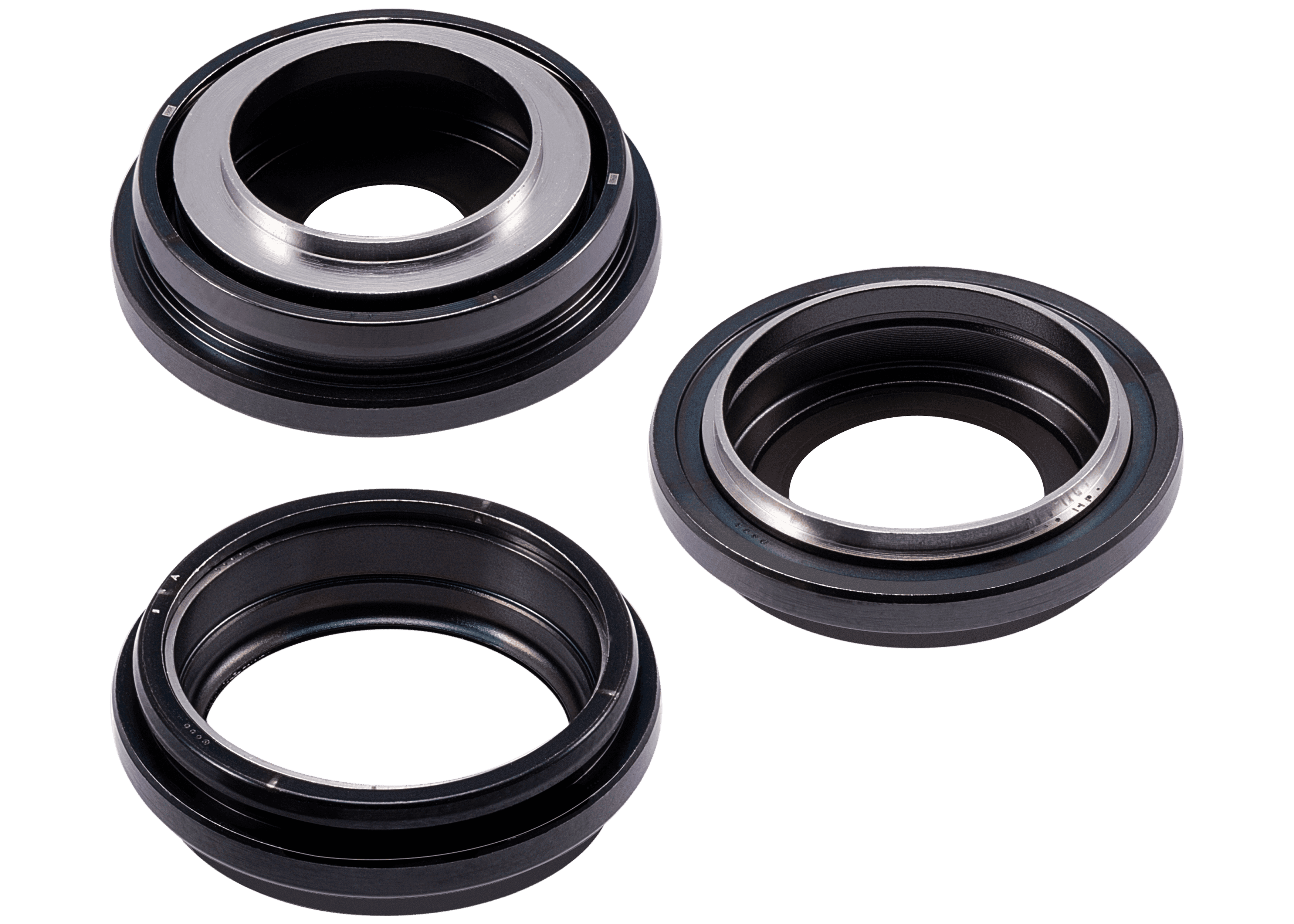 Back Camera Lens With Bracket & Bezel Compatible For iPhone 15 Pro (3 Piece Set) (Premium) (Black Titanium)