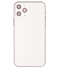 Back Housing W/ Small Components Pre-Installed Compatible For iPhone 11 Pro (Used OEM Pull: Grade A) (Silver)