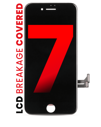 LCD Assembly With Steel Plate Compatible For iPhone 7 (Aftermarket Pro: XO7 Incell) (Black)