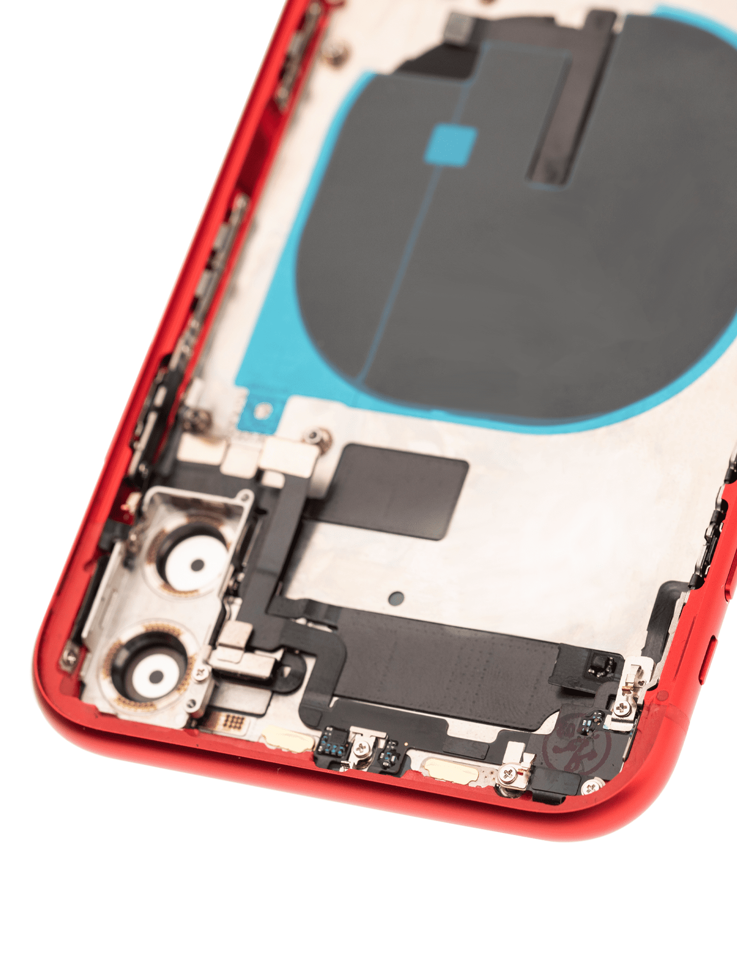 Back Housing W/ Small Components Pre-Installed Compatible For iPhone 11 (Used OEM Pull: Grade C) (Red)