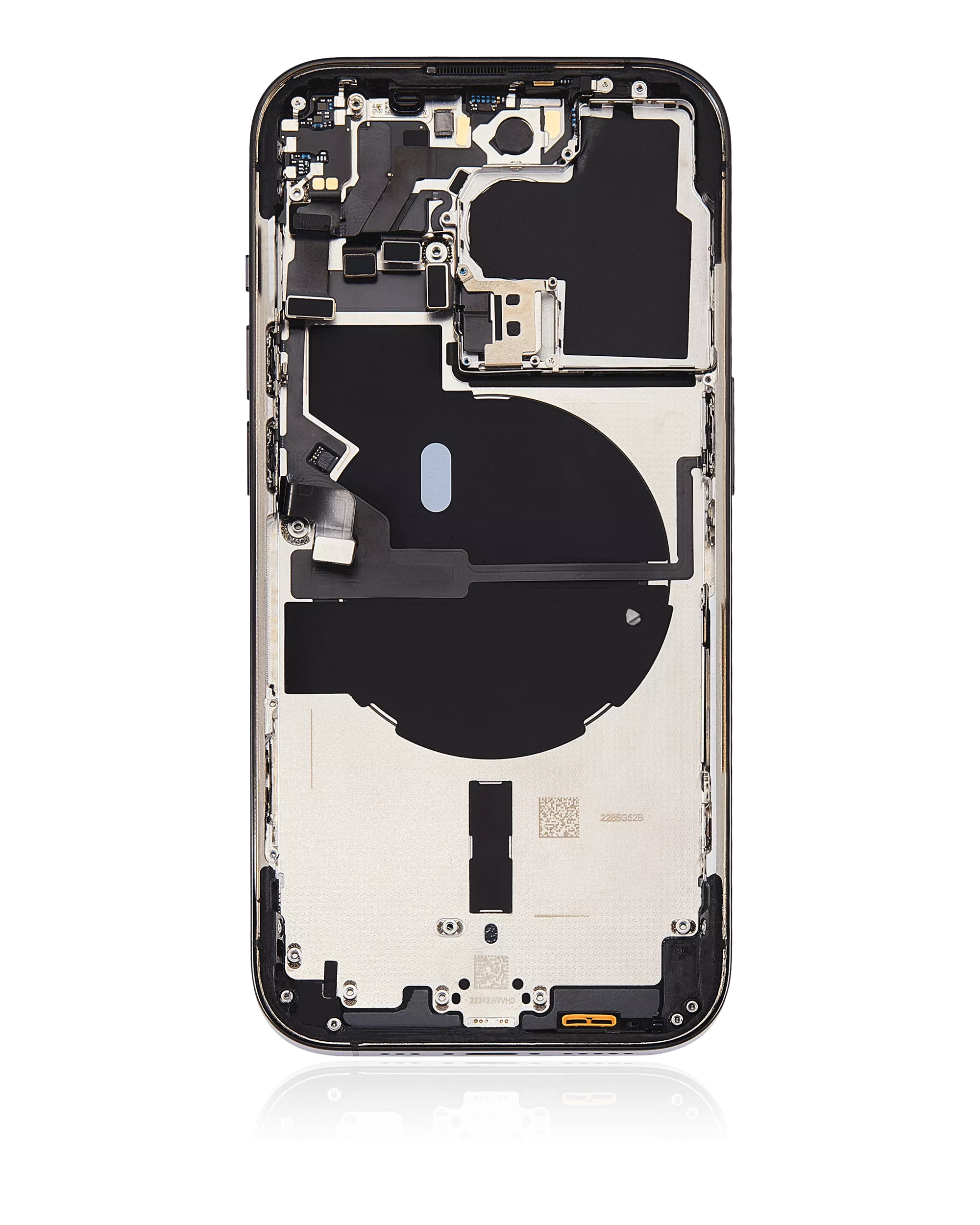 Back Housing W/ Small Pre-Installed Compatible For iPhone 14 Pro (U.S Version) (Used OEM Pull: Grade B) (Space Black)
