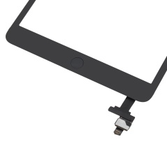 Digitizer With IC Chip & Home Button Pre-Installed Compatible For iPad Mini 1 / iPad Mini 2 (Aftermarket Plus) (Black)