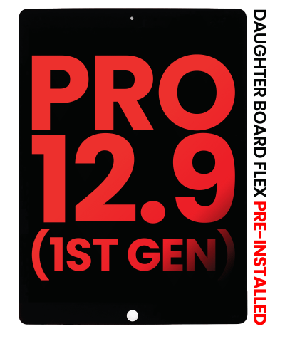 LCD Assembly With Digitizer &amp; Daughter Board Flex Pre-Installed Compatible For iPad Pro 12.9" 1st Gen (2015) (Aftermarket Plus) (Black)