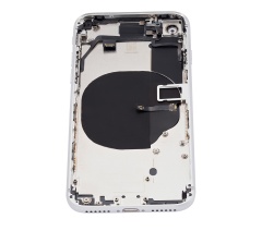 Back Housing W/ Small Components Pre-Installed Compatible For iPhone 8 (No Logo) (Aftermarket Plus) (Silver)