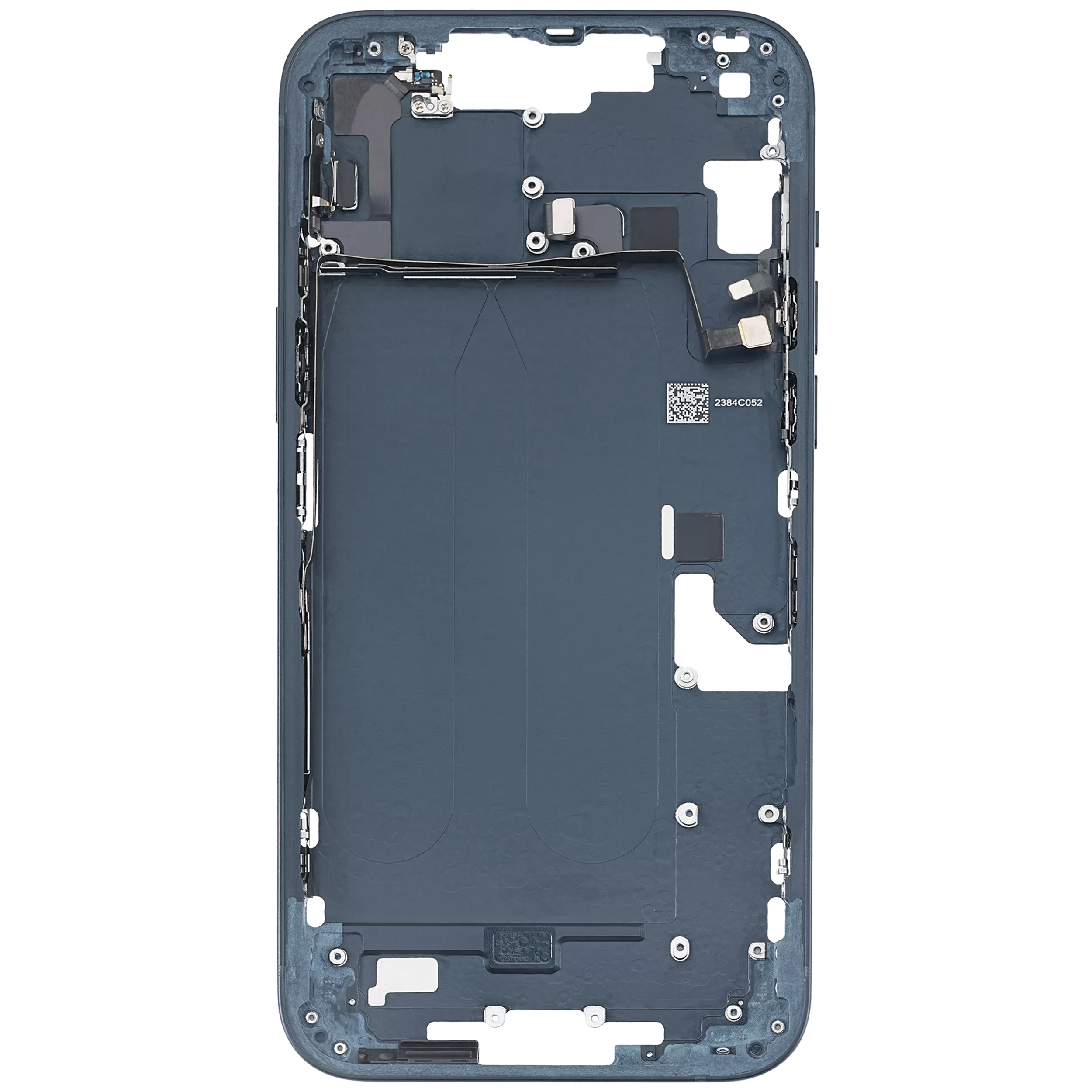Mid-Frame Housing With Power And Volume Button Compatible For iPhone 14 Plus (US Version) (Used OEM Pull: Grade C) (Midnight)