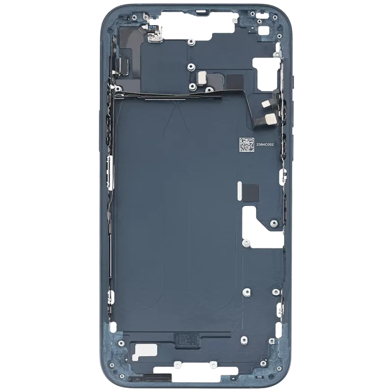 Mid-Frame Housing With Power And Volume Button Compatible For iPhone 14 Plus (US Version) (Used OEM Pull: Grade C) (Midnight)