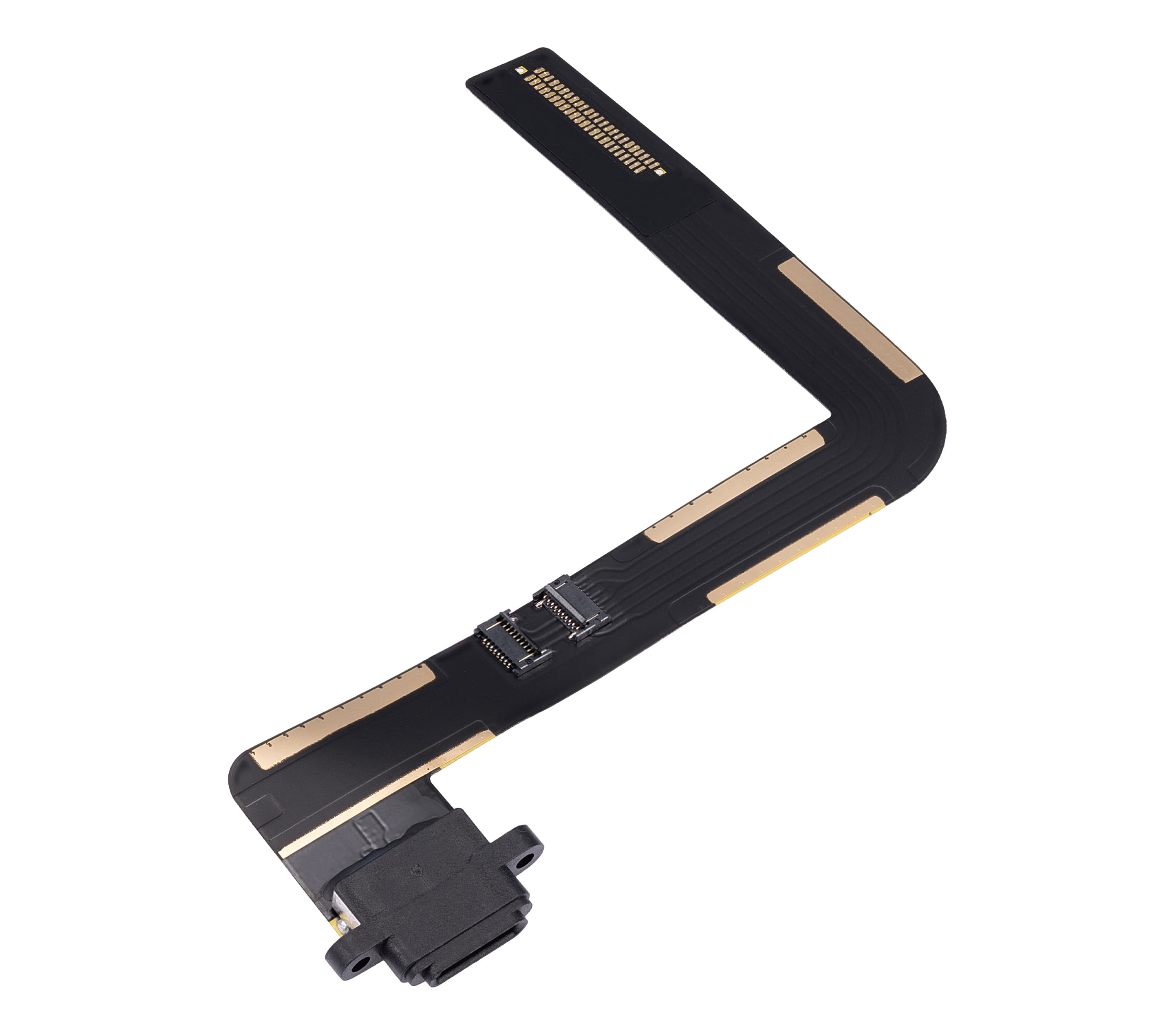 Charging Port Flex Cable Compatible For iPad Air 1 / iPad 5 (2017) / iPad 6 (2018) (Soldering Required) (Aftermarket Plus) (Black)