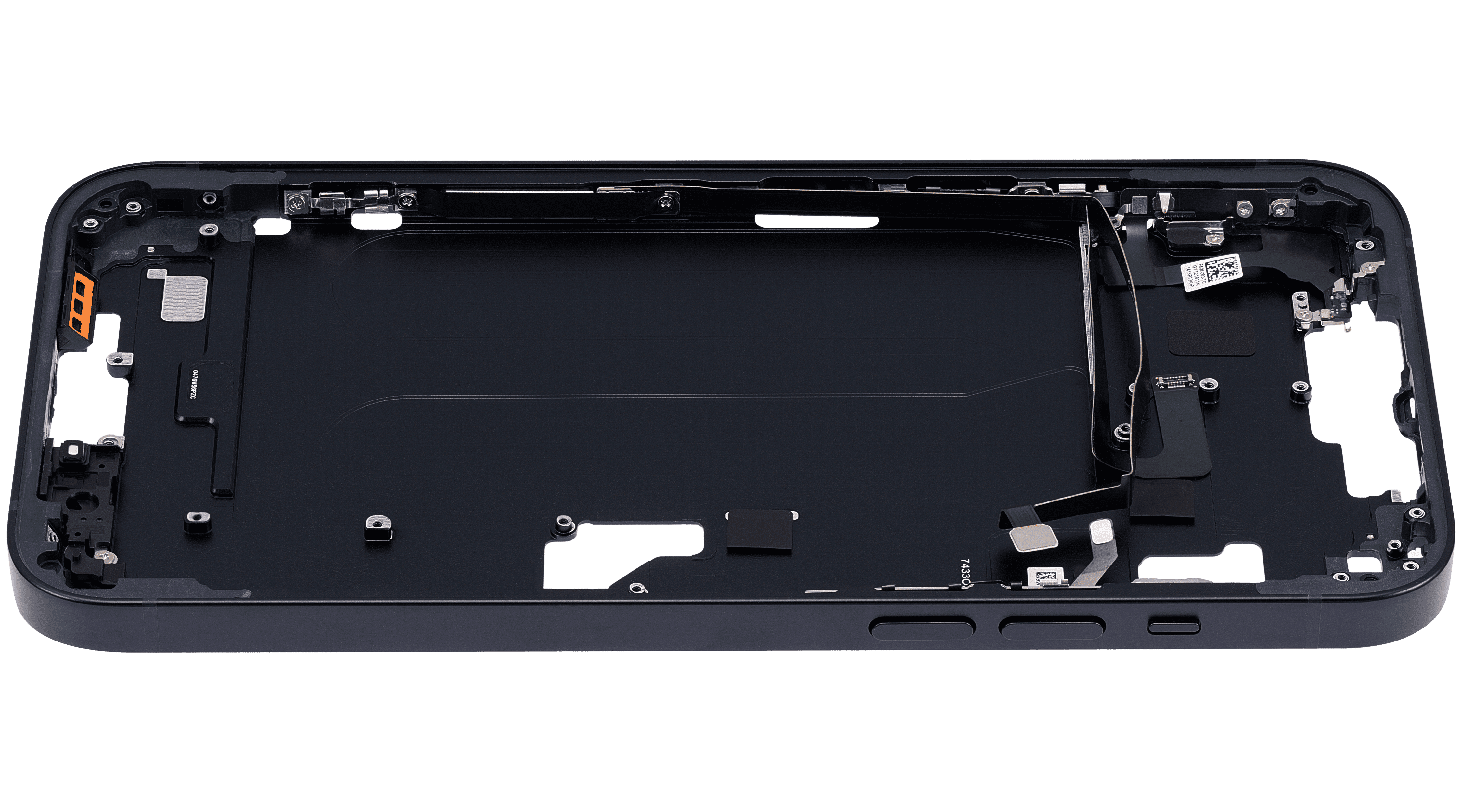 Mid-Frame Housing With Power And Volume Button Compatible For iPhone 14 Plus (US Version) (Aftermarket Plus) (Midnight)