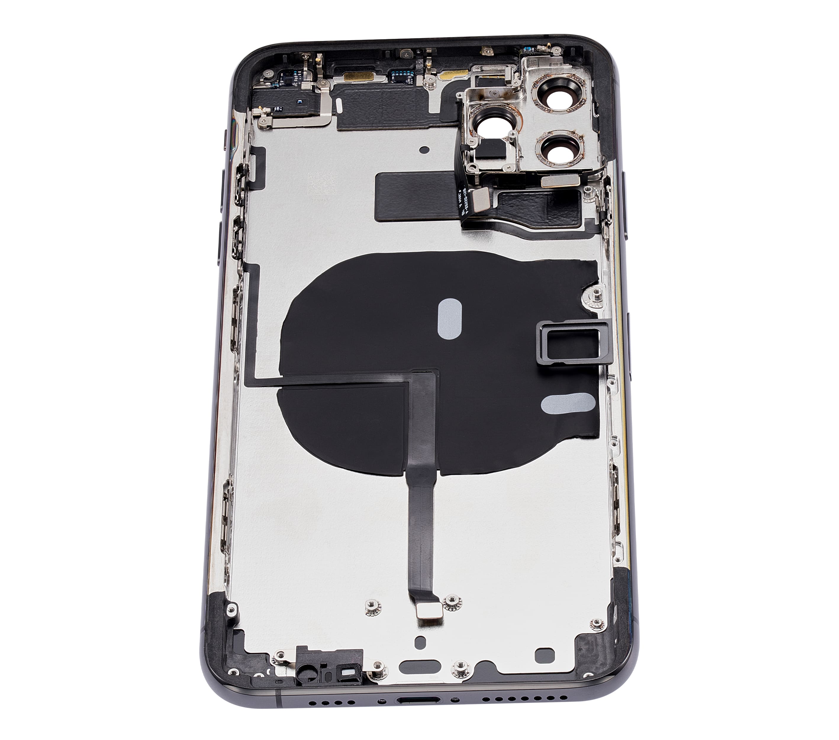 Back Housing W/ Small Components Pre-Installed Compatible For iPhone 11 Pro Max (No Logo) (Aftermarket Plus) (Space Gray)