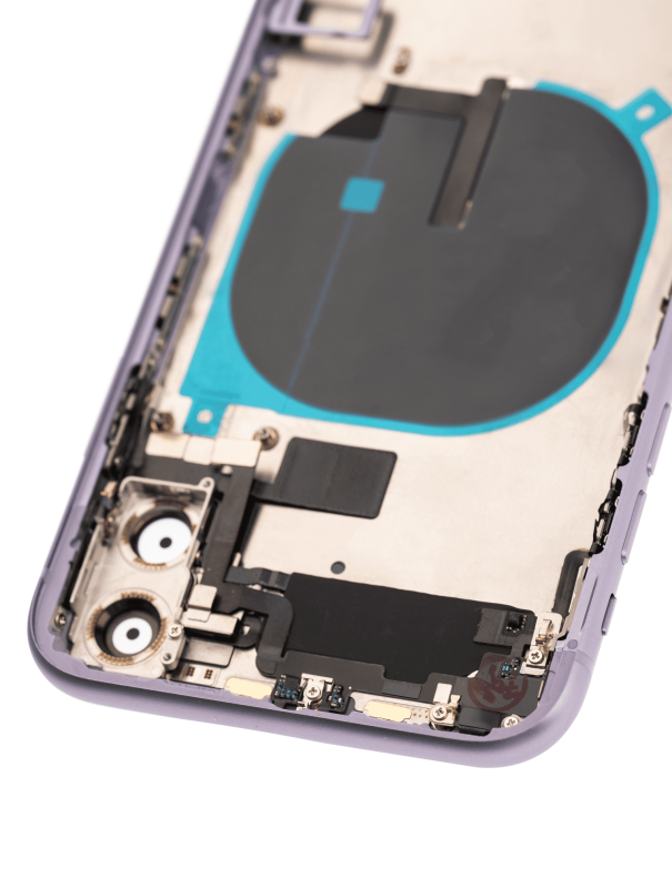 Back Housing W/ Small Components Pre-Installed Compatible For iPhone 11 (Used OEM Pull: Grade A) (Purple)