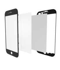 4 in 1 (Front Glass + Frame + Polarizer + OCA Pre-Installed) Compatible For iPhone 8 (2 Pack) (Black)