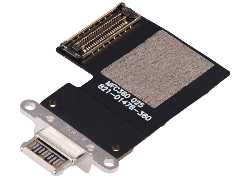 Charging Port Flex Cable Compatible For iPad Pro 12.9" 3rd Gen (2018) / 4th Gen (2020) / iPad Pro 11" 1st Gen (2018) / Pro 11" 2nd Gen (2020) (Aftermarket Plus) (White)