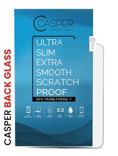 Casper Tempered Glass (Back Glass) Compatible For iPhone XS Max (10 Pack) (Clear)