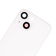 Back Housing W/ Small Components Pre-Installed Compatible For iPhone 13 Mini (International Version) (Used OEM Pull: Grade A) (Starlight)