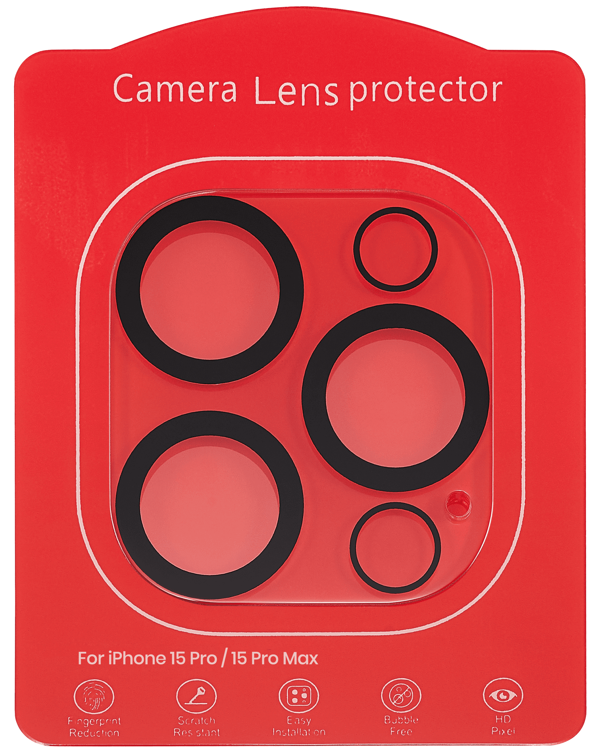 Casper Camera Lens Protector Compatible For iPhone 15 Pro / 15 Pro Max (Crystal Full Cover)