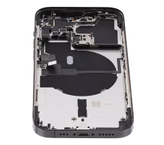 Back Housing W/ Small Pre-Installed Compatible For iPhone 14 Pro (U.S Version) (Used OEM Pull: Grade B) (Space Black)