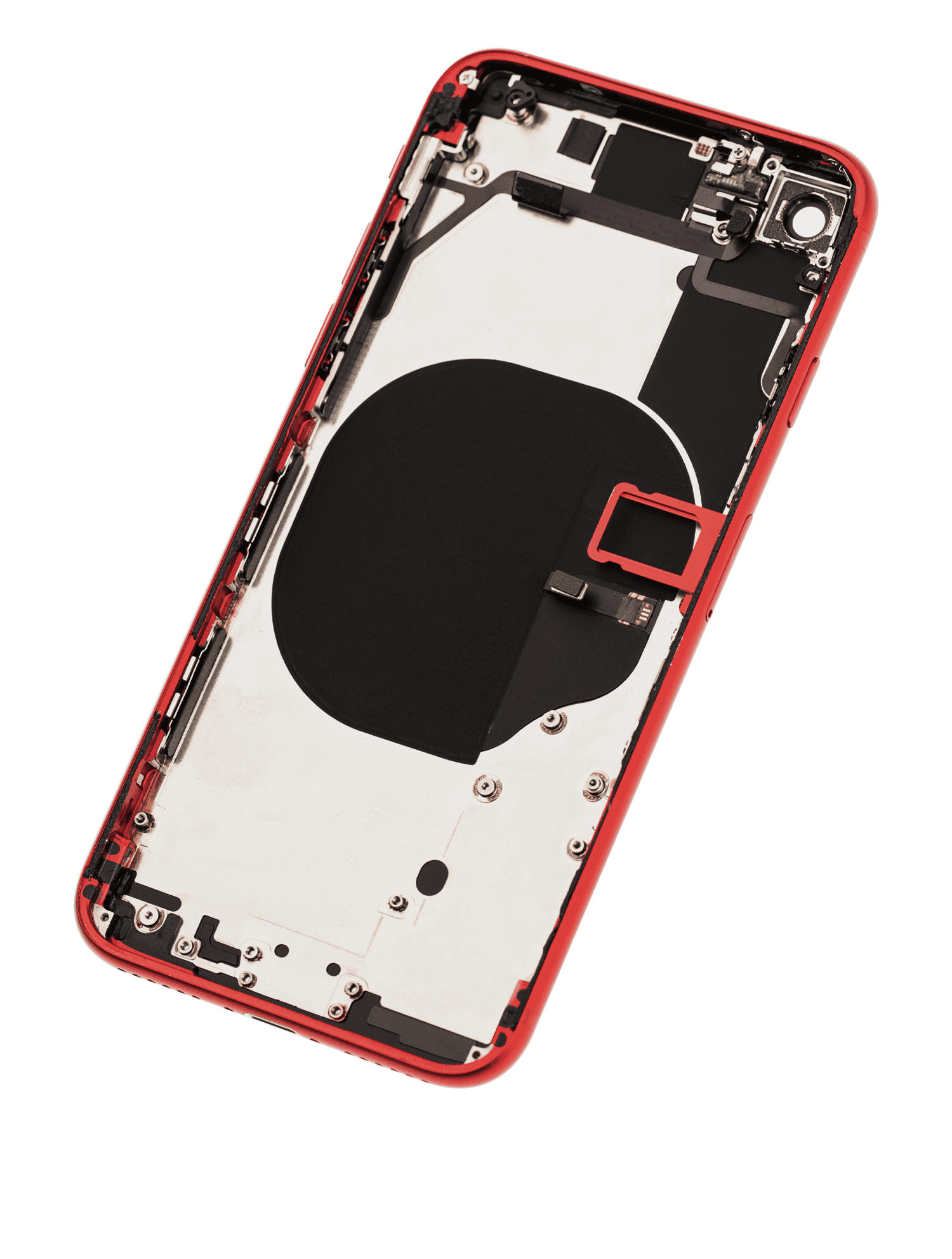 Back Housing W/ Small Components Pre-Installed Compatible For iPhone 8 (Used OEM Pull: Grade B) (Red)