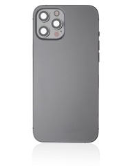 Back Housing W/ Small Components Pre-Installed Compatible For iPhone 12 Pro Max (US Version) (Used OEM Pull: Grade C) (Graphite)