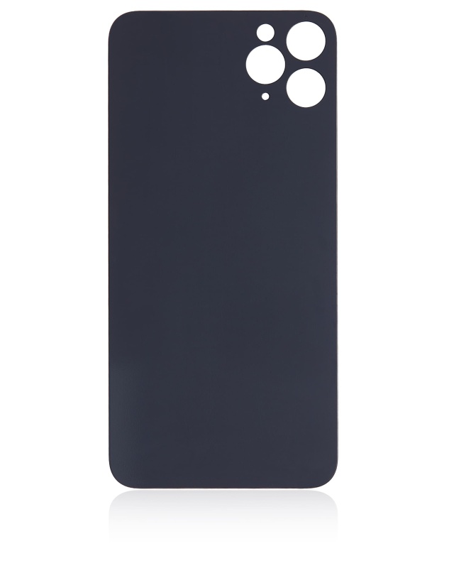 Back Glass With 3M Adhesive Compatible For iPhone 11 Pro Max (No Logo / Large Camera Hole) (Space Gray)