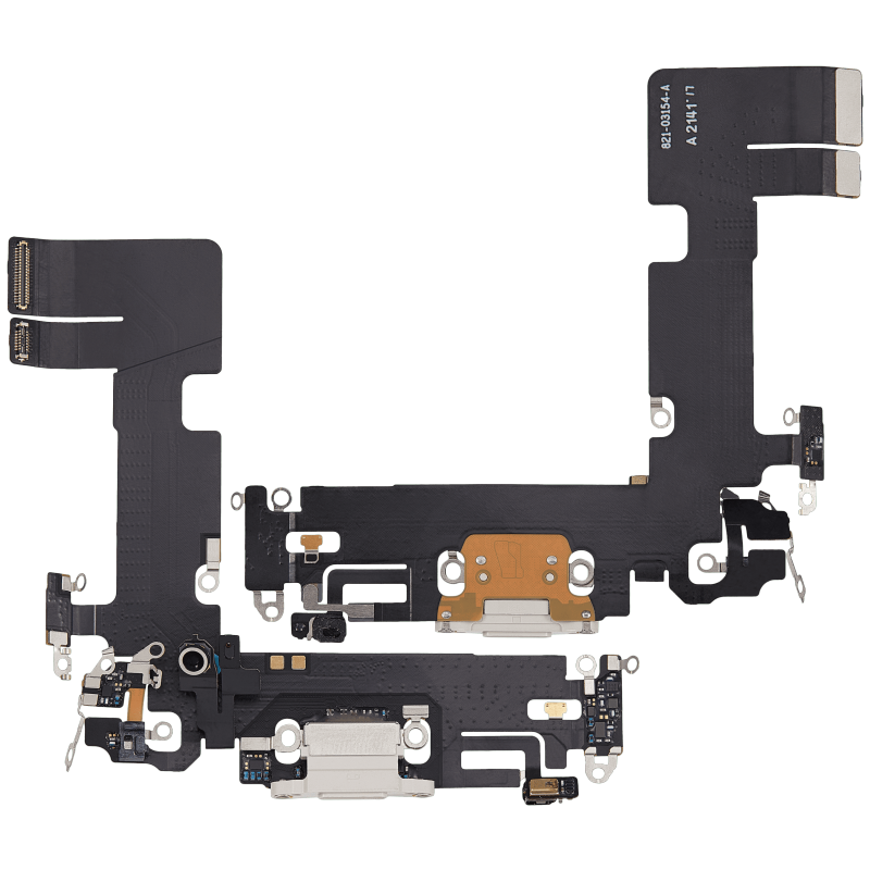 Charging Port Flex Cable Compatible For iPhone 13 (Used OEM Pull) (Starlight)