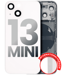 Back Housing W/ Small Components Pre-Installed Compatible For iPhone 13 Mini (International Version) (Used OEM Pull: Grade A) (Starlight)