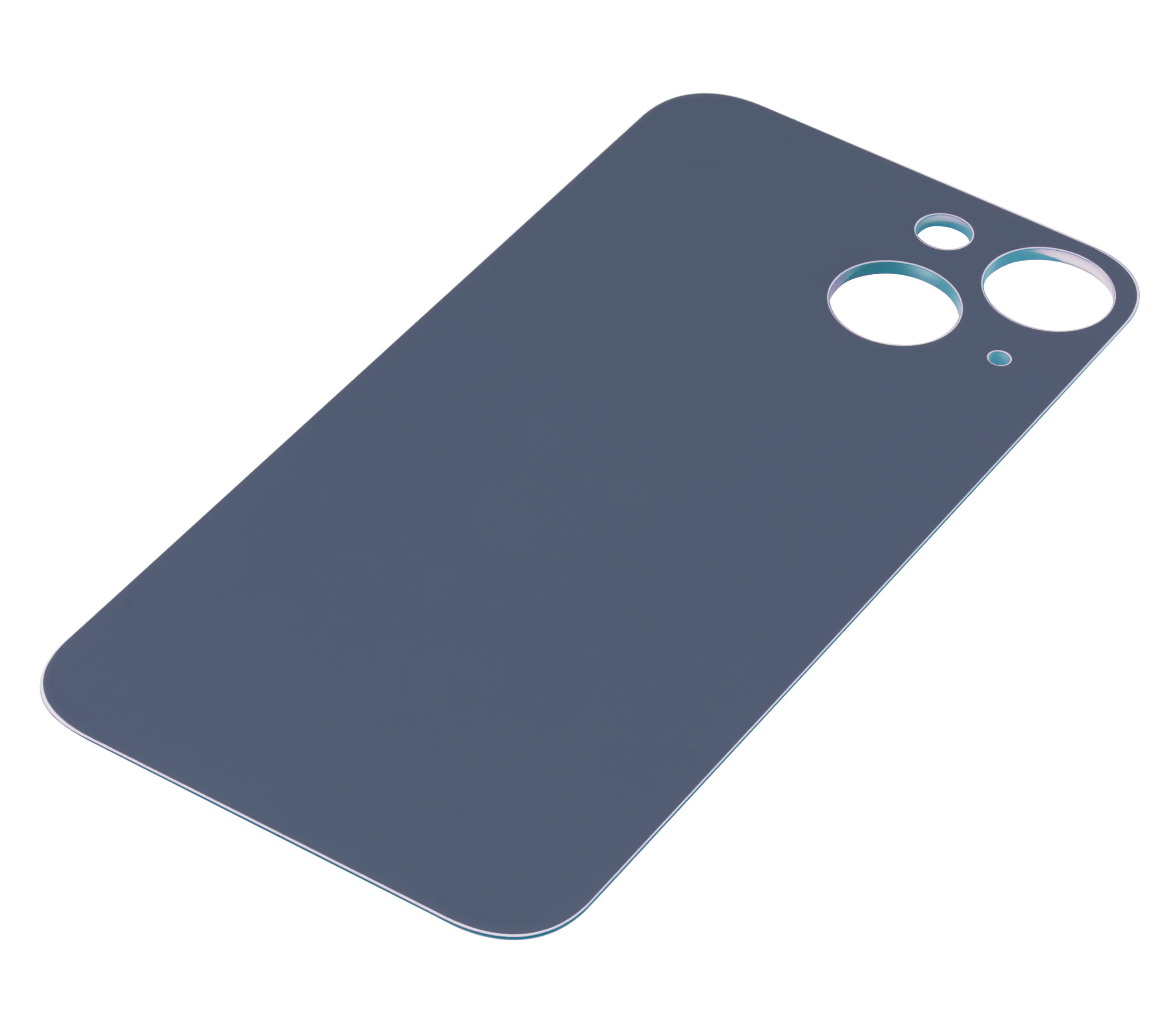 Back Glass With 3M Adhesive Compatible For iPhone 13 Mini (No Logo / Large Camera Hole) (Blue)