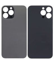 Back Glass With 3M Adhesive Compatible For iPhone 13 Pro Max (No Logo / Large Camera Hole) (Graphite)