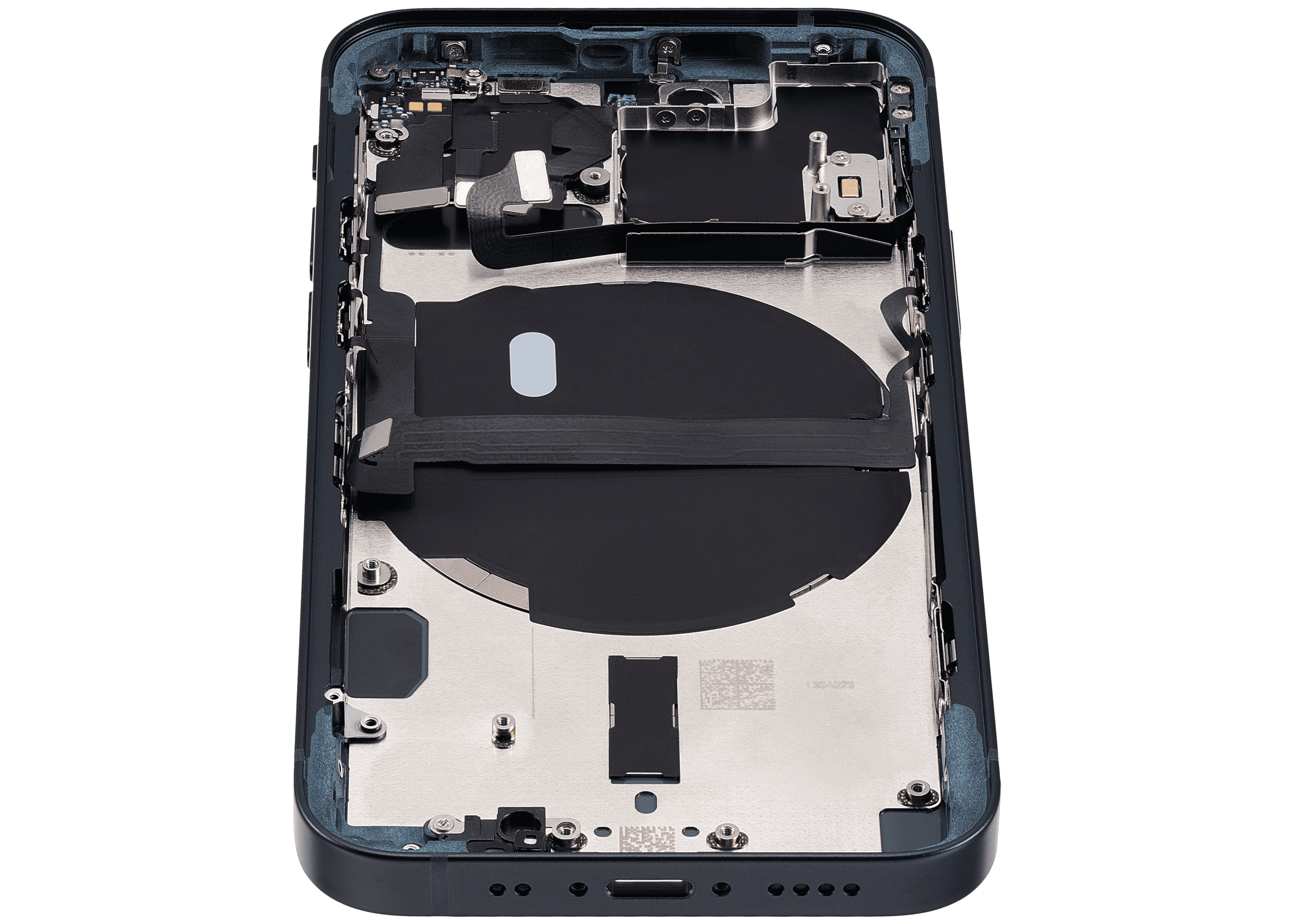 Back Housing W/ Small Components Pre-Installed Compatible For iPhone 13 Mini (International Version) (Used OEM Pull: Grade C) (Midnight)