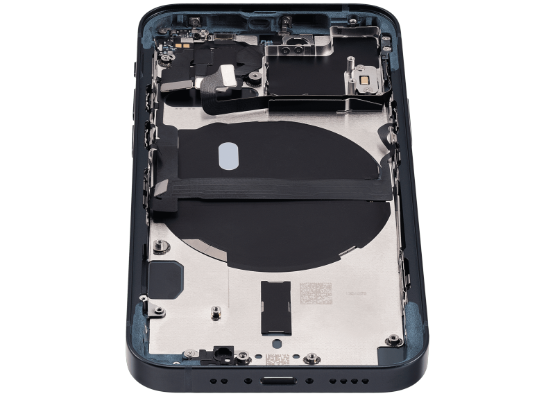 Back Housing W/ Small Components Pre-Installed Compatible For iPhone 13 Mini (International Version) (Used OEM Pull: Grade C) (Midnight)