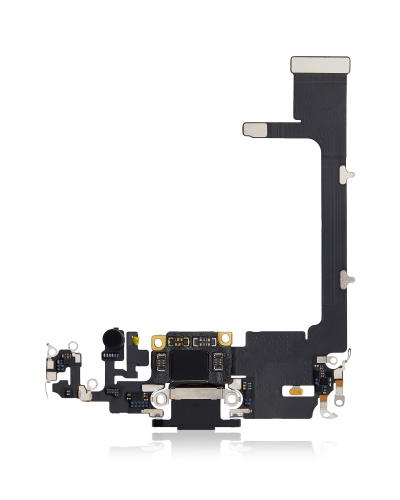 Charging Port Flex Cable With Board Compatible For iPhone 11 Pro (Used OEM Pull) (Space Gray)