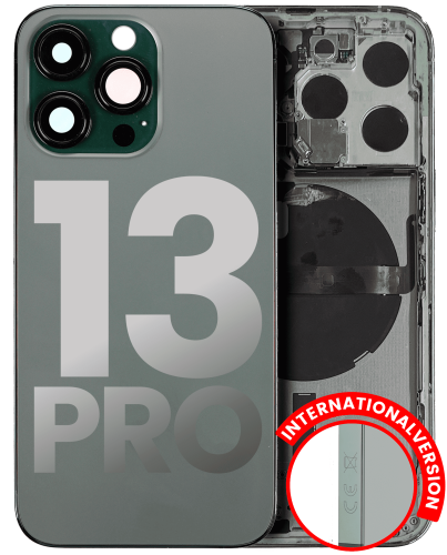 Back Housing W/ Small Components Pre-Installed Compatible For iPhone 13 Pro (International Version) (Used OEM Pull: Grade C) (Alpine Green)